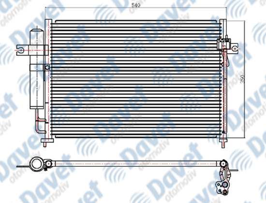 ORIS CHY100016 Klima Radyatoru Kondenser Brazing Hyundai Getz 1.1-1.3i-1.3-1.4i-1.6 02-09 535×345x16 At/Mt Sanzuman